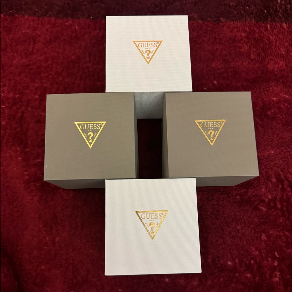 Four  Brand new Guess watch boxes
